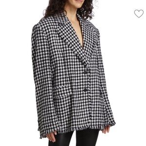 FINAL. NWT Versace Plaid Tweed Oversized Blazer